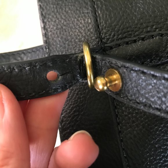 Fossil Amelia Black Leather and Speckled Calf Hair Backpack Convertible Bag main image 11